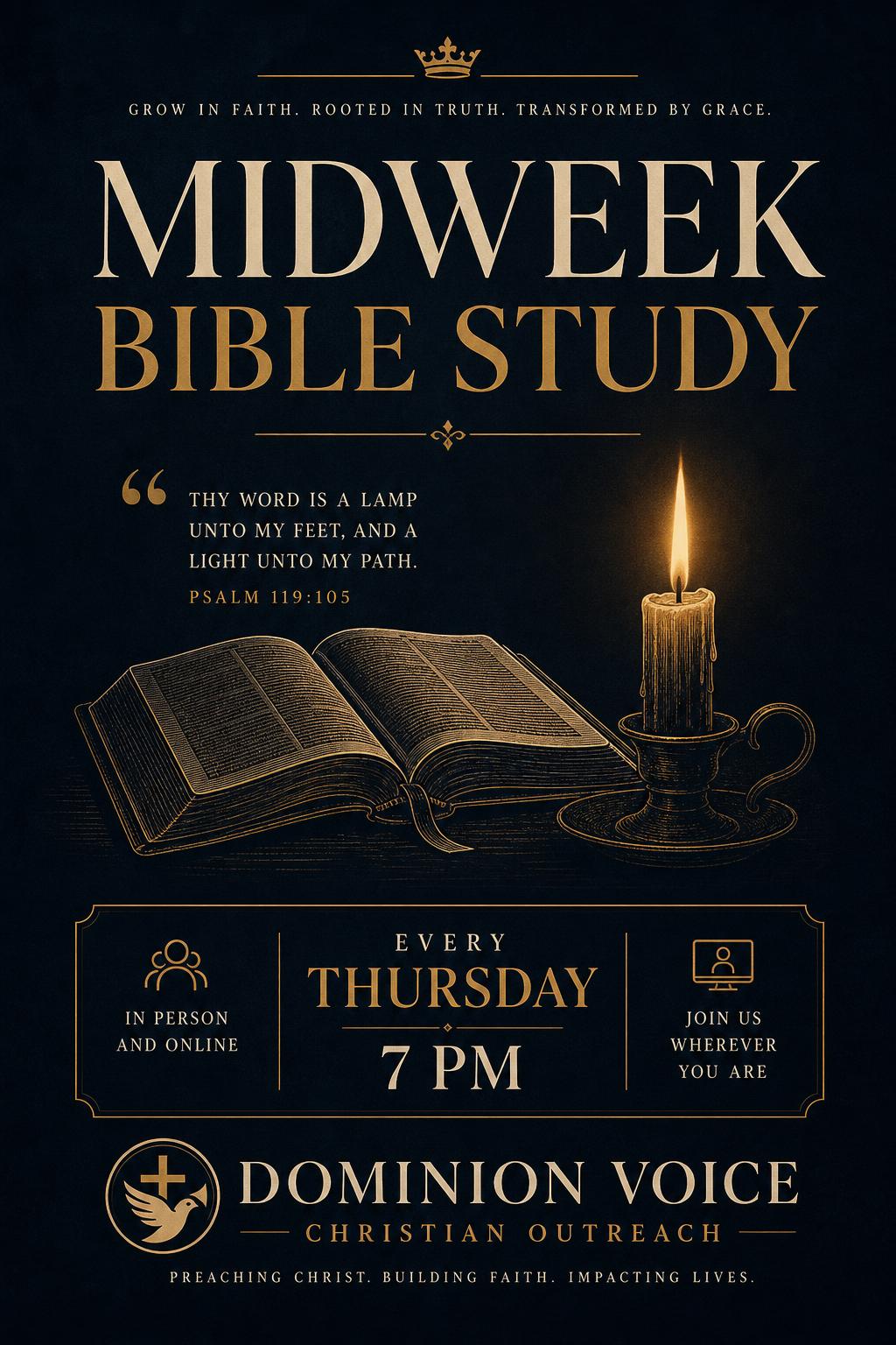 Midweek Bible Study flyer