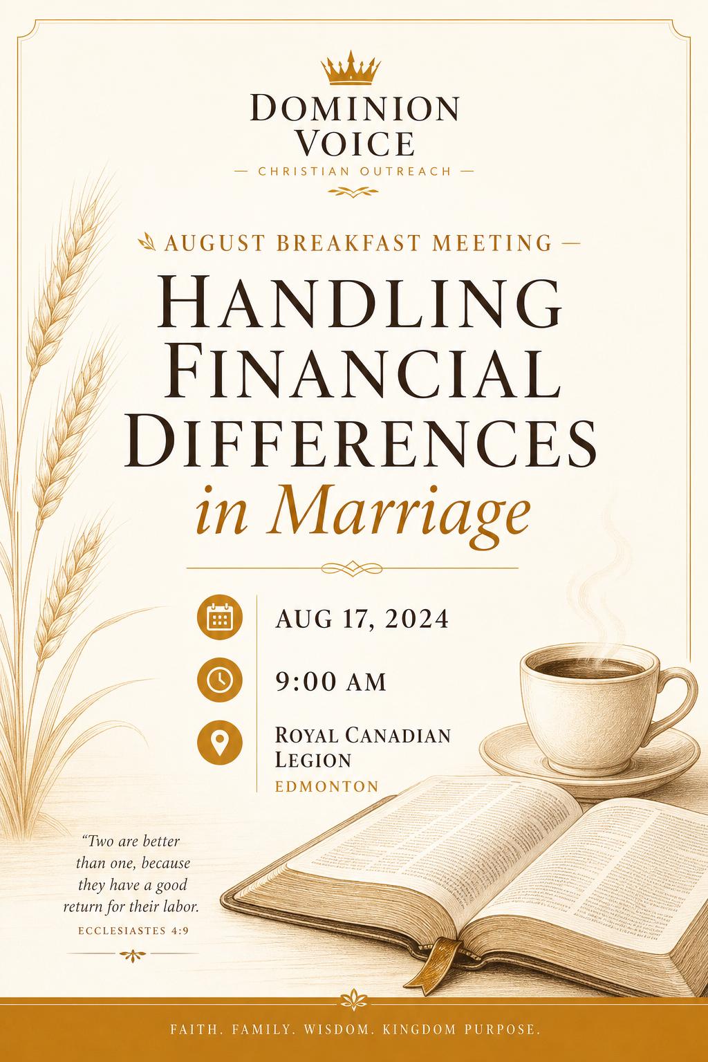 August Breakfast Meeting flyer